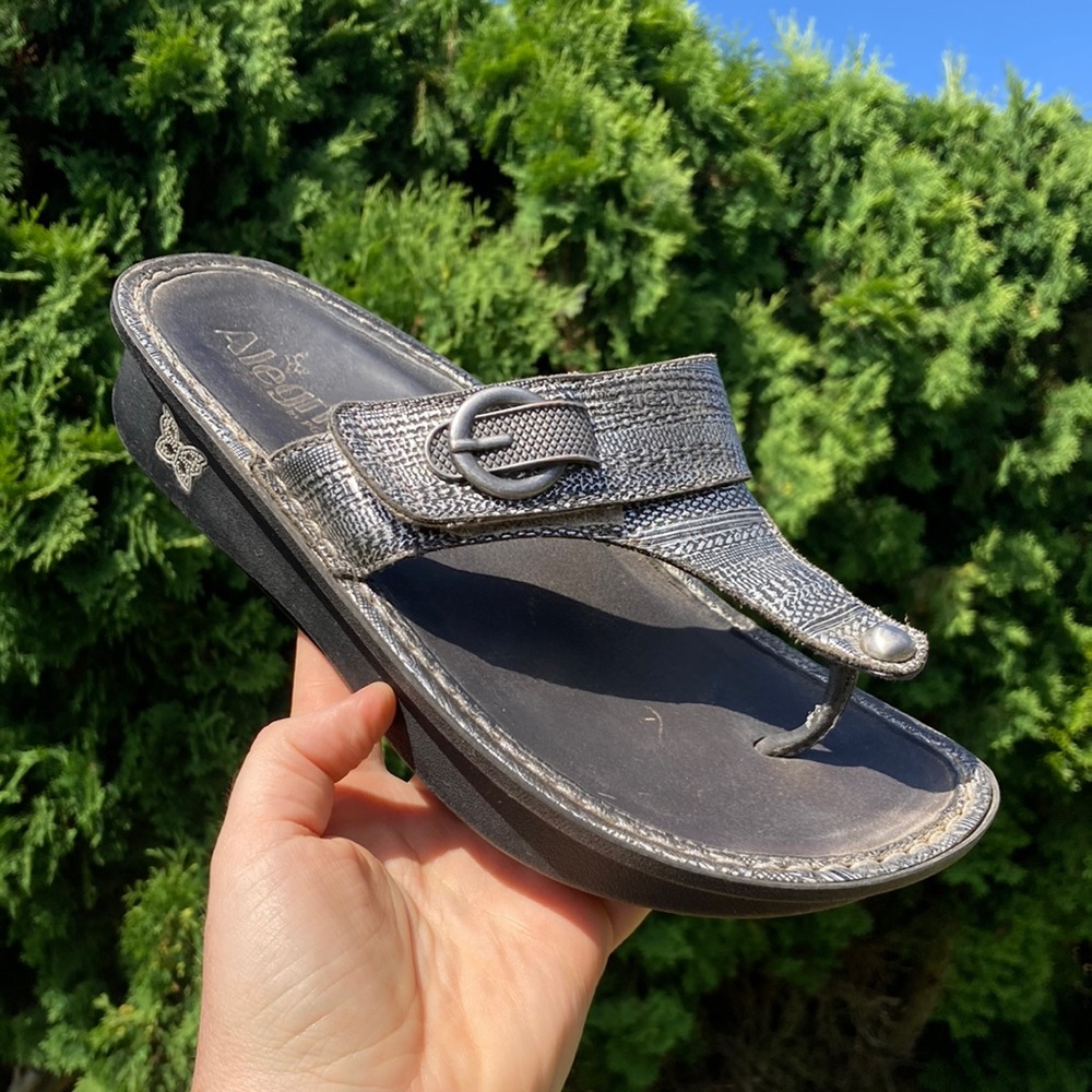 Alegria Carina Wedge Sandal Metallic Womens Size EU 39